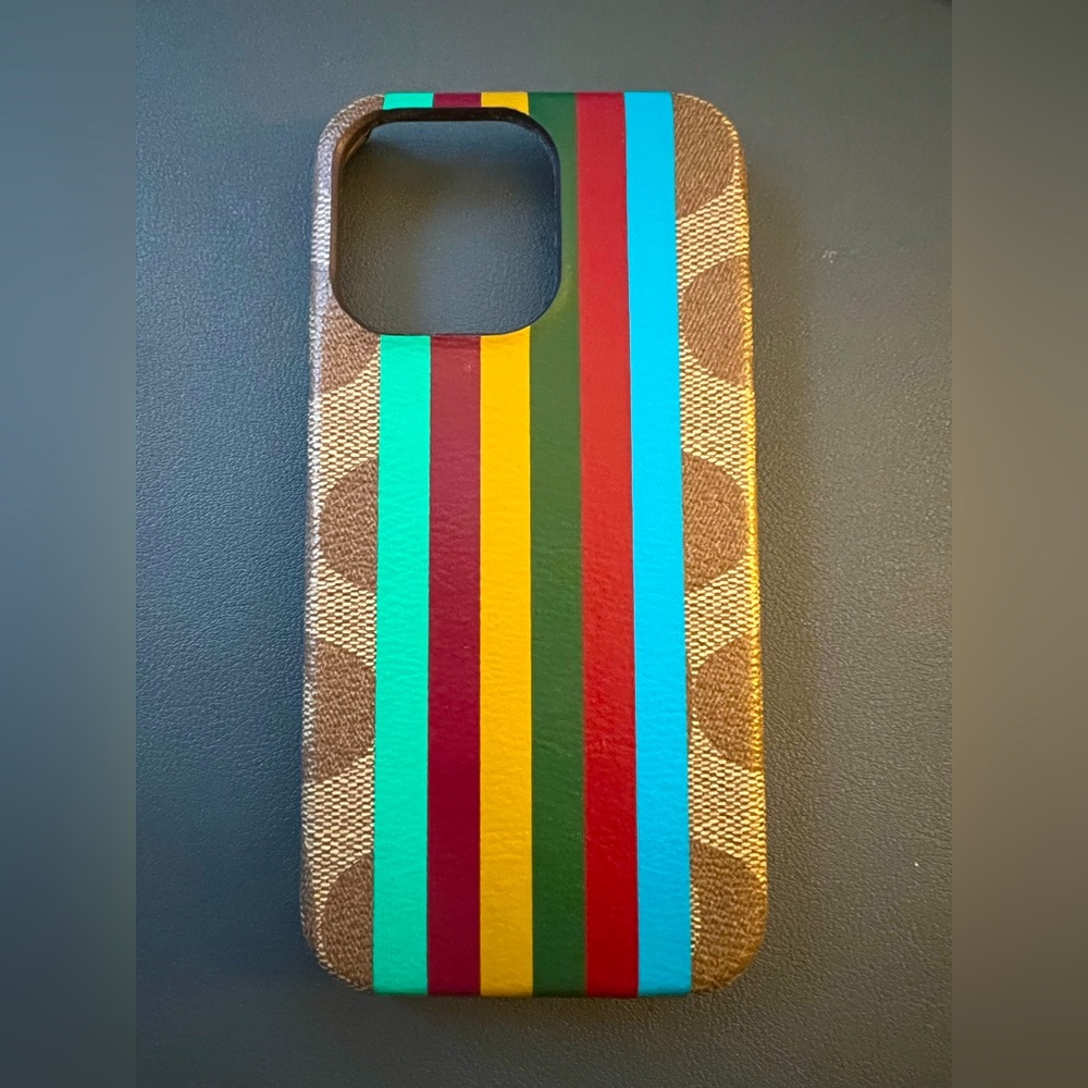Coach iPhone 13 Pro case.